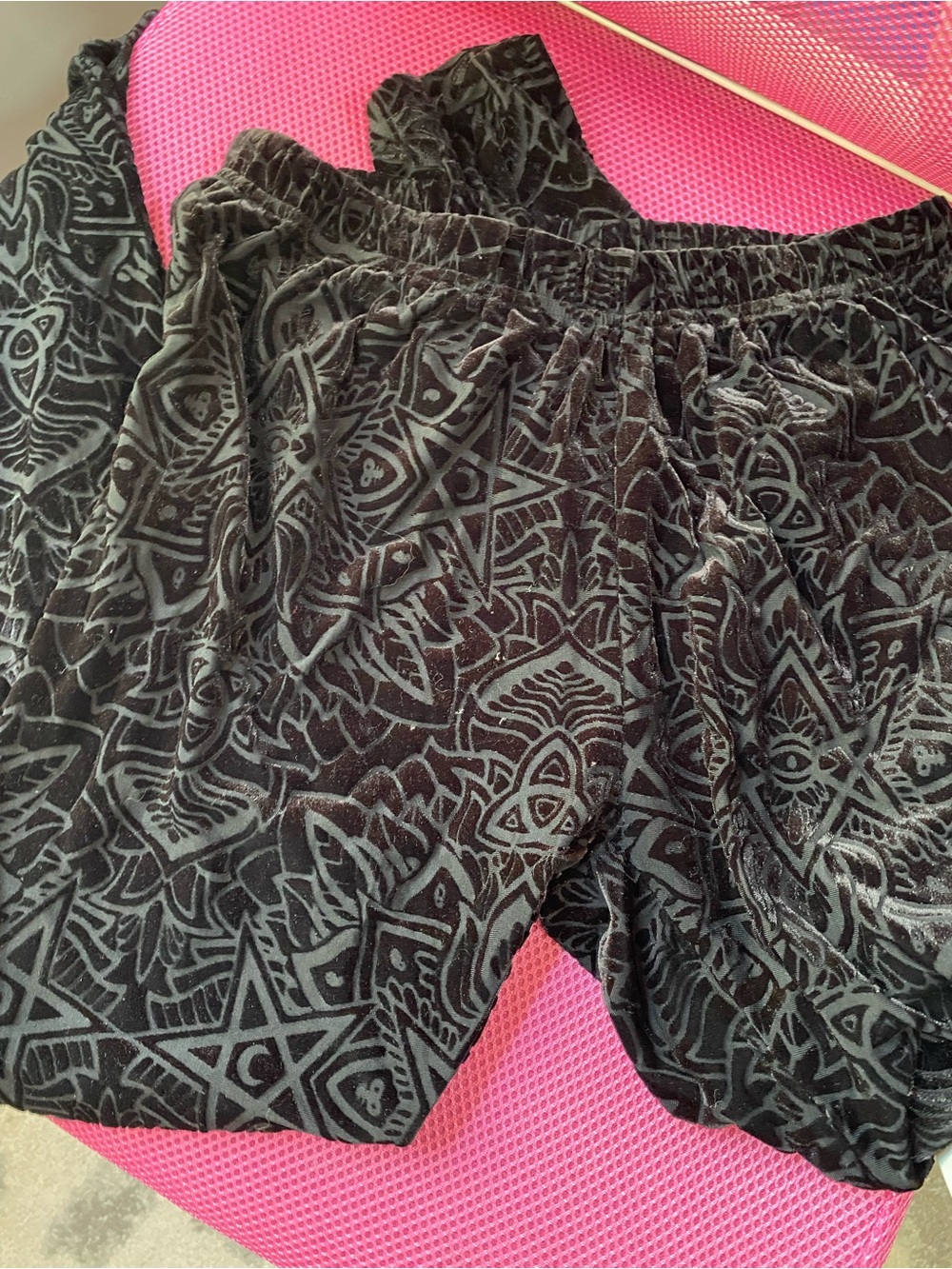 Killstar Burn Baby Burn Velvet Burnout Leggings - Size Medium